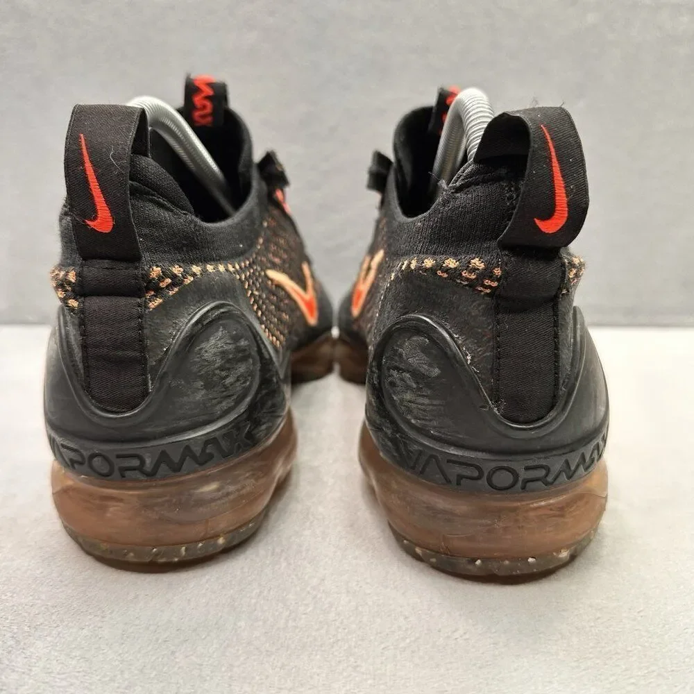 Womens 9 / Mens 7.5 Nike Air VaporMax 2021 Flyknit Black Magma Athletic Sneakers